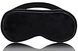 CoCo Island Ultra-Soft Velvet Contoured sleep mask & blindfold, super-smooth and soft eye mask (Black)