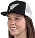 New Zealand Pride | Kiwi Silver Fern Southern Cross Black Baseball Cap Dad Hat-(Trucker, 2 Tone)