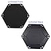 RNK Gaming Folding Hexagon Dice Tray PU Leather and Black Velvet for dice Rolling Games Like DND d&d