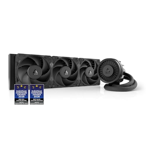Liquid Freezer III Pro 360 - Wasserkühlung PC, AIO CPU Wasserkühler, 3x120 mm, 38 mm Radiator, PWM-Pumpe, VRM-Lüfter, AMD AM5/AM4, Intel LGA1851/1700 Contact Frame - Schwarz