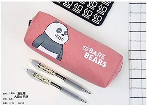 Pencil Case We Bare Bears Pencil Bag Pencil Case Canvas Kawaii Pencil Pouch Student Stationery Cute Cartoon18X5X7Cm
