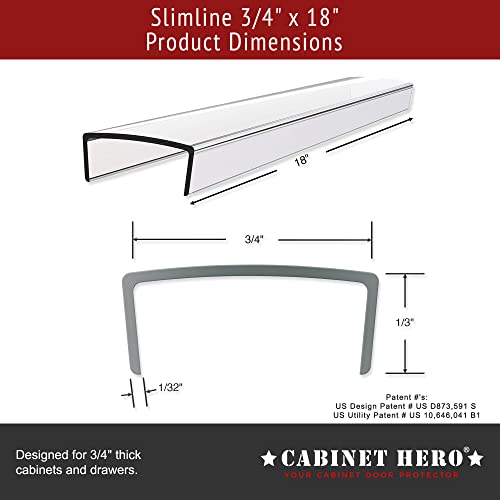 Clear Hero Slimline 4 Pack 18" Slip on Door
