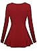 DJT Womens Scoop Neck Fitted Peplum Tunic Top X-Large Wine