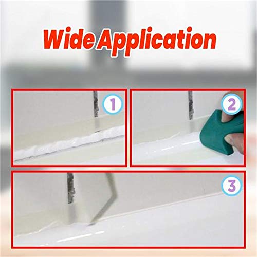 3pcs Nozzle Plus Rubber Caulking Tools, Rubber Caulking Finisher Nozzle,Sealant Nozzle, Caulking Tools Rubber Sealant Finishing Tool Grout Scraper, Great Tools for Kitchen Bathroom Window (Blue)