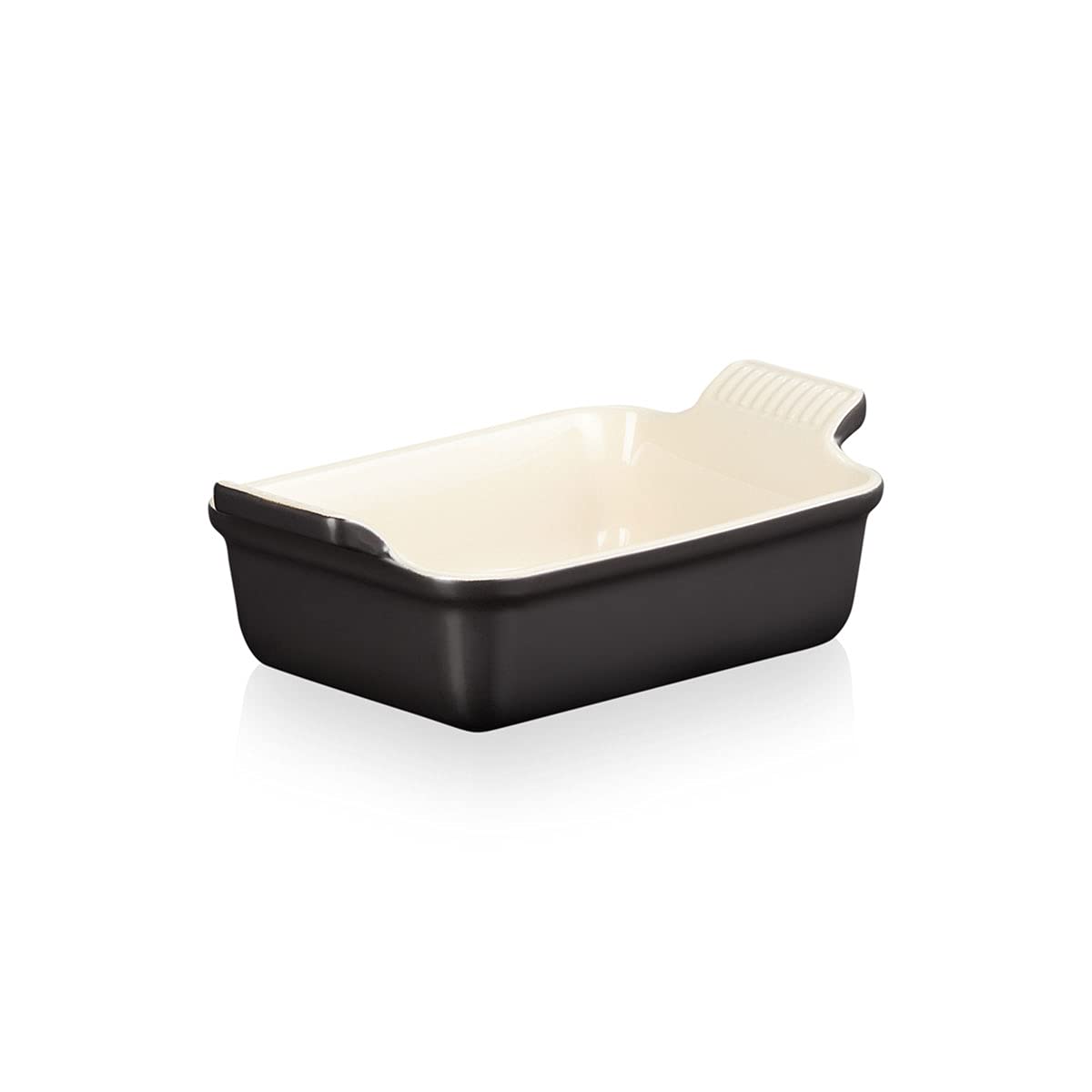 Le Creuset Heritage Rectangular Dish, Stoneware, 19 cm, 1.1 litres, Matte Black, 71102190000001