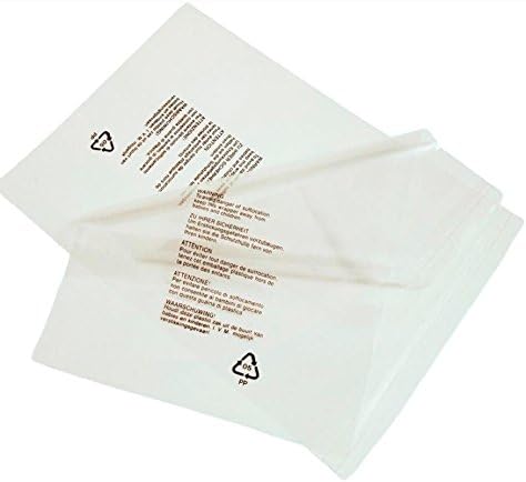 100 Clear Plastic SELF Seal Garment Clothing Bags with Safety Warning RESEALABLE Peel & Seal Polypropylene Clothes T-Shirt Shirt Display Postal Packing Postage Sacks MAILERS SABCO (12" x 16")