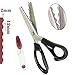 HUILONGYING Pinking Shears,Sewing Scissors, Scalloped Scissors,Pinking Shears for Fabric (Wavy12mm)