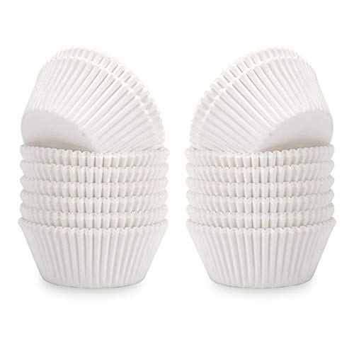 Lelekiss White Standard Cupcake Liners Greaseproof Paper Muffin Baking