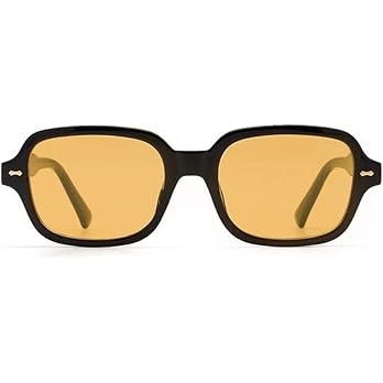 Amazon - Orange Lens Sunglasses, Yellow Lens Sunglasses, Trendy Retro Orange Sunglasses, Oversized Yellow Sunglasses, Unisex