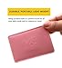 MARKHA Pocket Mirror - Unbreakable Stainless Steel Compact Makeup Vanity Mini Travel Rectangular Handheld with PU leather Pink Case for Purse & Wallet for Women/Girls/Kids