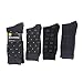 DURARUN 6-Pack Men's Crew Socks, Cotton Wear-resistant Socks, Classic Dress Socks