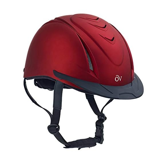Ovation-Metallic-Schooler-Helmet-ML-Red