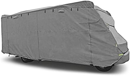 Summates Class C Caravan Cover RV Cover,color gray, 3 layer polypropylene fabric for whole cover, fits most sizes (Fits 32-35ft 35'Lx 105" W x 108"H, Gray)