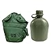 Military Outdoor Clothing Previously Issued U.S. G.I. 1 Quart Olive Drab Military Canteen Nylon Cover with Never Issued 1 Quart Olive Drab Canteen