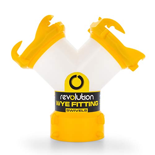 Camco 39629 Revolution Translucent Wye Fitting -Connects Two Sewer Hoses with Lug Fittings the Same Dump Station, Odor Tight Connection