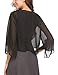 Venena Women's Split Sleeve Open Front Chiffon Bolero Shrug Cardigan