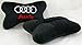Audi Car Seat Neck Rest Pillow Cushion 2pcs Black