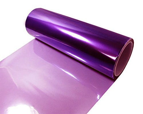 EASYTAR 12 by 40 inches Auto Car Sticker Smoke Fog Light HeadLight Taillight Tint Vinyl Film Sheet Car Decoration Decals(Purple)