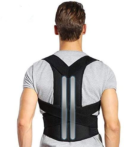 Back Brace Posture Corrector, Shoulder Lumbar Waist Support Belt with Adjustable Wide Straps, for Upper Back Pain Relief, Improve Sitting and Standing Poor Posture, XXL Size