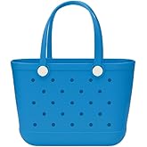 PROMRUG EVA Waterproof Beach Tote Bag-Large Sand Proof Tote with Handles for Women&Men|Lightweight Pool,Travel,Shopping Bag