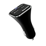 Car Charger, 28W 5A Qualcomm Quick Charge 3.0 2-Port USB, QC3.0 + 2.1A for for iPhone 7, 7 Plus, 6 Plus, 6S, iPad, Tablet, Samsung Galaxy S8, S7 Edge, HTC, Sony (Black)