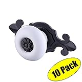KES Vintage Ceramic Kitchen Bath Cabinet Round Knobs with Black Backplate Drawer Handles Furniture Pulls Hardware WHITE 10 Pack, HCK803-WH-P10