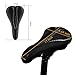 Cevapro Bike Saddle Cover, Soft Silicone Padded Bike Seat Cover Improved Comfort Breathable Anti-Slip Bicycle Seat Cover for Spin Stationary Cruiser Bike Mountain Road Bike Outdoor Cycling