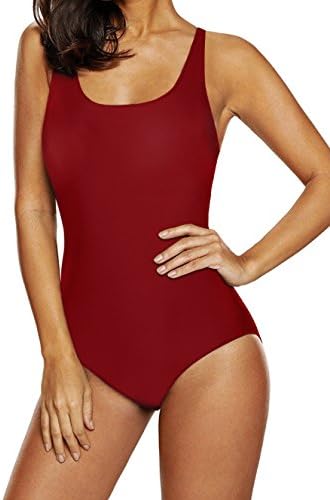 AnniBlue Vintage Retro Bathing Suit For One Piece Monikini Swimsuit(ASSB059-W3-XL)