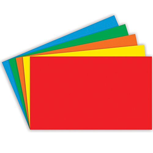 Top Notch Teacher Products Blank Index Cards (100 Count), 3" x 5", Primary Assorted