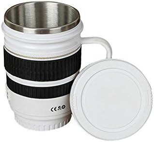 YTNT Travel Stainless Steel Camera Lens Coffee Mug with Handle Vacuum Creative Camera Lens Cute Cup Gifts