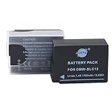 DSTE Replacement for 2X DMW-BLC12 Battery Compatible Panasonic Lumix DMC-G5 G6 G7 GH2 GX8 FZ200 DMC-FZ2500 DMC-FZ2000 DC-G90 DC-G95 Leica Q Camera as BP-DC12E Compatible Sigma BP-51
