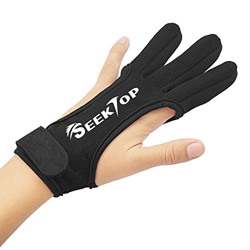 image for JKER TECH Archery Gloves Shooting Hunting Leather Three Finger Protect