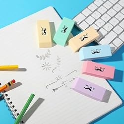Mr. Pen- Erasers, 12 Pack, Purple Pencil