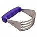 SUMO Pastry Cutter Tool - Heavy Duty Stainless Steel Dough Cutter, Dough Blender with Comfortable Handle Perfect for Flakey Pie Crust, Dishwasher Safe (Purple)