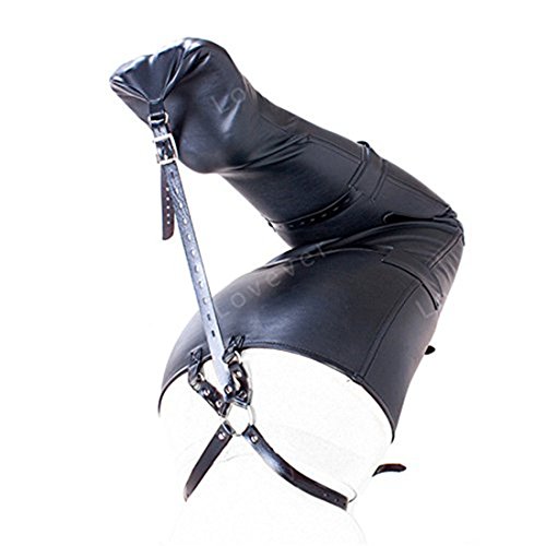SmithLovers Leather straitjacket Costume Women Men Bondage Fancy Dress Restriants Set Cosplay