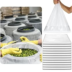 Lewtemi 55 Gallon Clear Heavy Duty Plastic Drum