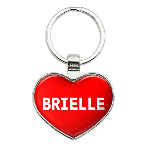 Graphics and More Metal Keychain Key Chain Ring I Love Heart Names Female B Brea - Brielle