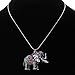 YAZILIND Necklace Plated Silver Elephant Pandent Necklace:27.5In Pendant:2In