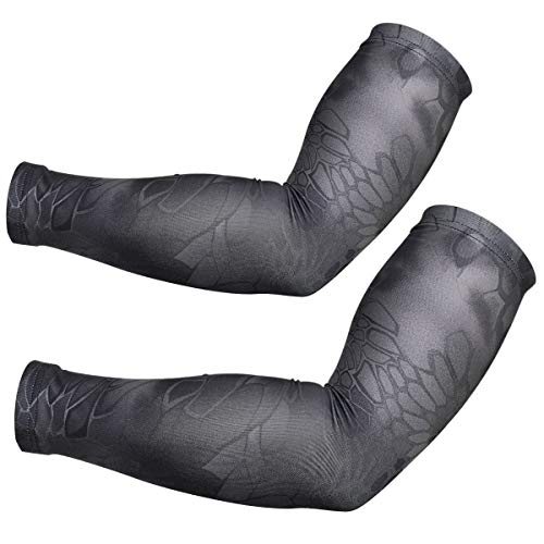 JIUSY 1 Paris - Camouflage Elastic Sports Arm Sleeves Cool Sun Block UV Protection Tattoo Cover Arm Warmer for Cycling Motorcycle Bicycle Baseball Basketball Size Medium S-CamoXT-05