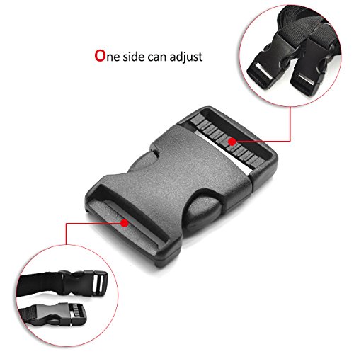 20 Pack 1 Inch Side Release Plastic Buckles ( Black )