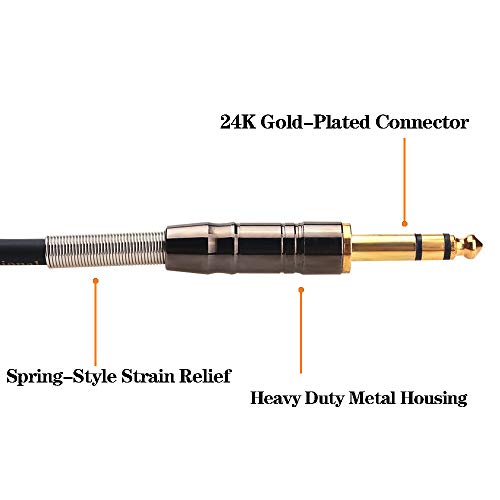 TISINO 1/4 to RCA Cable, Quarter inch TRS to RCA Audio Cable 6.35mm