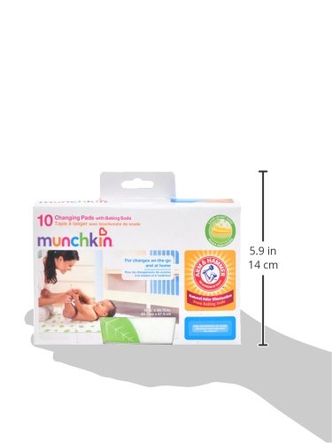 Munchkin® Arm & Hammer Disposable Changing Pad, 10 Count , White/Green