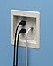 Arlington DVFR2W-1 Recessed Electrical Outlet Mounting Box with Paintable Wall Plate, 2-Gang, White