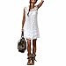 Sexy New Summer White Mini Dress Womens Lace Dress Casual Sleeveless Party Dress