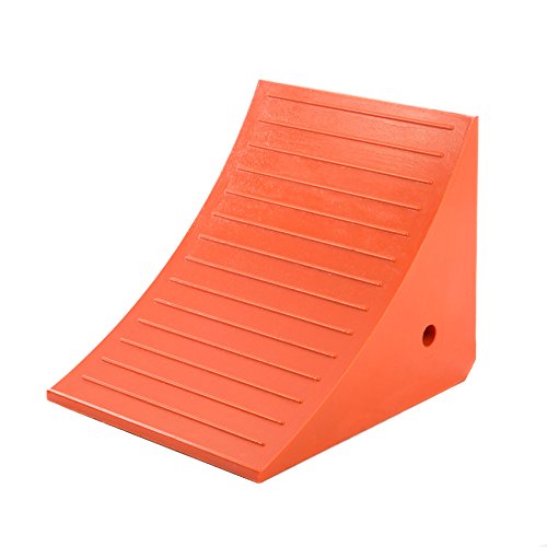 Roadblock UC1210 Impact-Absorbing Industrial Urethane Wheel Chock, Orange, 17" Length, 14" Width, 14" Height