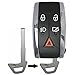 ualitykeylessplus Two Replacement Uncut Prox Smart Remote Emergency Car Key Blade Inserts for Volvo/Jaguar