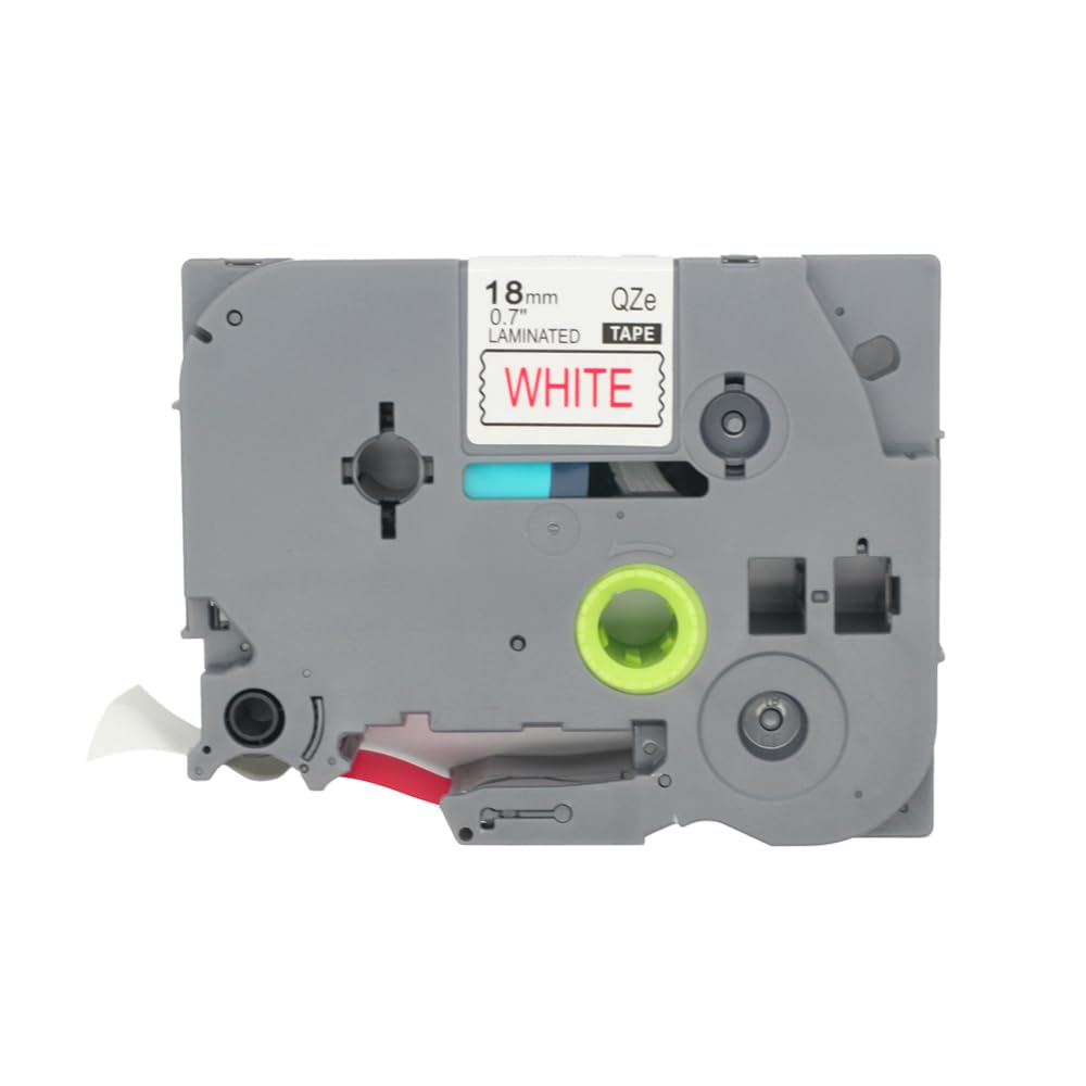 BROVACS 1 Pack Red on White Laminated Label Tape Compatible for Brother P-Touch Label Printer TZ 242 TZe 242 18mm 3/4" OPA4242