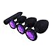 4Pcs/Set Soft Medical Silicone Trainer Kit Anale Pugs Beginner Set for Women and Men (Purple)