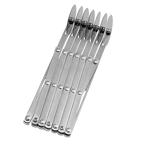 RDEXP Stainless Steel Single Side 7-Wheel Adjustable Dough Divider Pizza Pastry Slicer Blade Grip Kitchen Tool