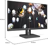 AOC 24E1Q 24" FHD IPS Monitor 60Hz 5ms Frameless Speakers HDMI VGA DP Black view 7